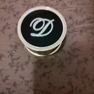 Black "D" monogrammed trinket box